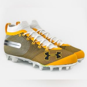 Under Armour UA Spotlight Football Cleats Gold Men's Sz 11 3021415-700